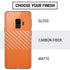Orange Carbon Fiber Specialty Material Galaxy S9 Skin